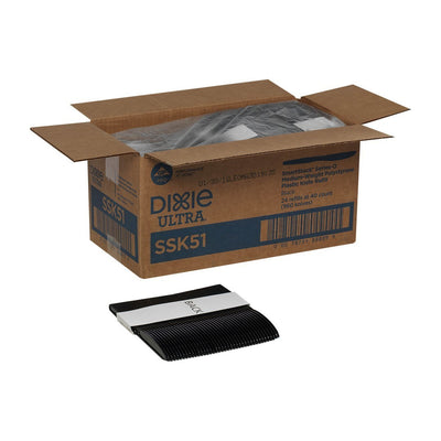Dixie Ultra™ Smartstock ® Series-O Medium-Weight Polystyrene Plastic Knife Refill by GP Pro (Georgia-PACific), Black, 40 Knives per Refill, 24 Refills per Case