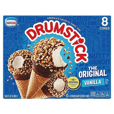 Nestle Drumstick Classic Vanilla Cones 8-Pack