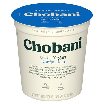 Chobani ® Nonfat Greek Yogurt Plain 32oz