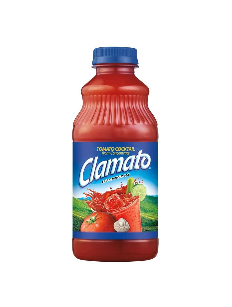 Clamato Original Tomato Cocktail, 32 fl oz bottles (Pack of 12)