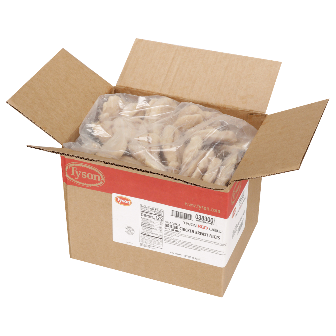 Springfield Label Tyson Red Label ® Fully Cooked Unbreaded Grilled Chicken Breast Filets ...
