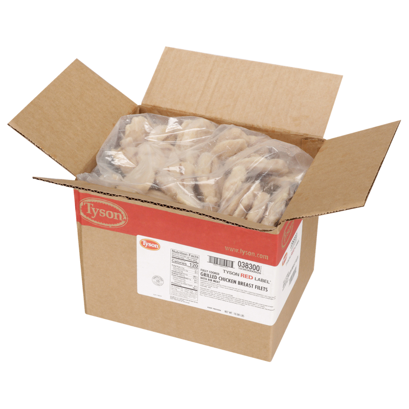 Tyson Red Label ® Fully Cooked Unbreaded Grilled Chicken Breast Filets, 3 oz.