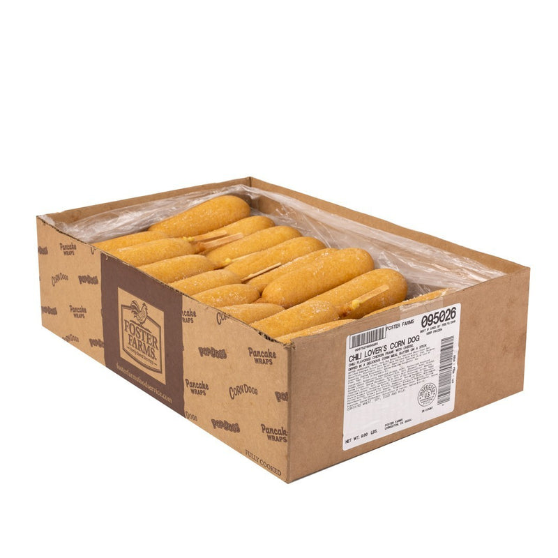 Foster Farms Chili Flavored Chicken Frank with Cheese, 4 oz. with Bags