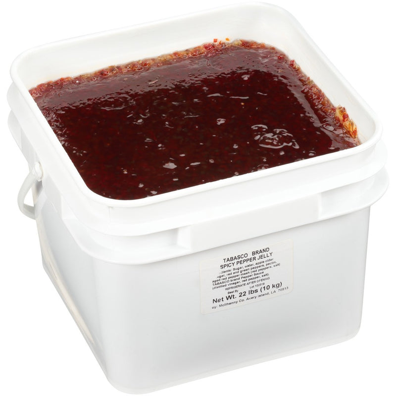 2 Gallon (22 lb) Tabasco Brand Spicy Pepper Jelly, Plastic Pail