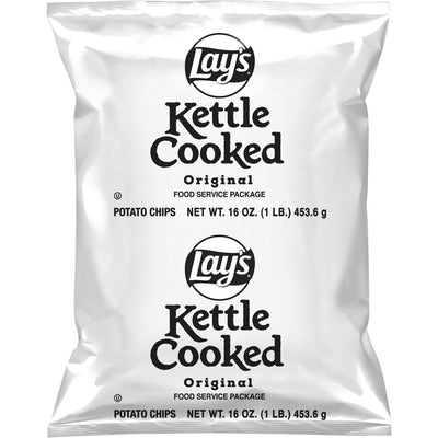 Lay's Regular Kettle Potato Chips 16 Ounces/8 Count