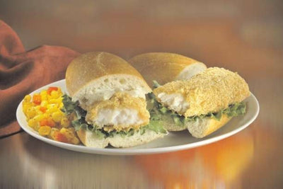 1/10 lb Cornmeal Coated Striped Pangasius Fillets