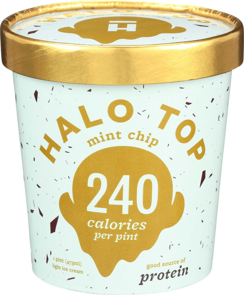 Halo Top Mint Chip Light Ice Cream, 16 fl oz Pint
