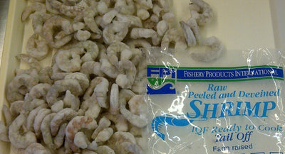 6/3 lb Raw Peeled and Deveined Shrimp, IQF Ready to Cook, Tail Off, Medium Pieces 60-90 pieces/lb