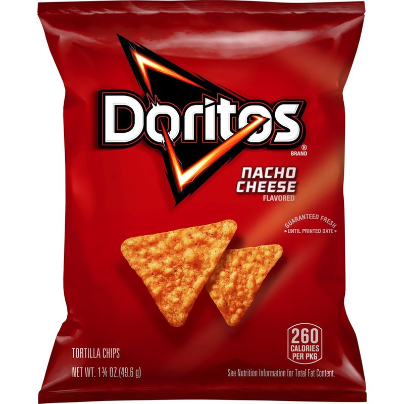Doritos Tortilla Chips Nacho Cheese Flavored 1 3/4 oz