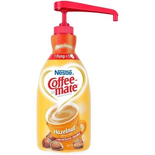Nestle Coffee Mate Coffee Creamer Hazelnut Liquid Concentrate Pump Bottle