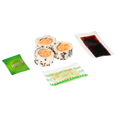 Moji Sushi, Spicy Crab Roll, 8ct, Carrots, Sesame Seeds, Sriracha, Surimi