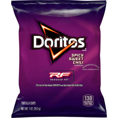 Doritos Reduced Fat Tortilla Chips Spicy Sweet Chili Flavored 1 Oz