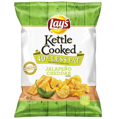 Lays Kettle Cooked Jalapeno Cheddar Potato Chips 1.375 oz