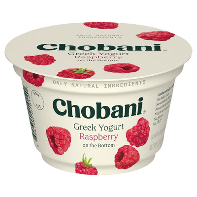 Chobani ® Nonfat Greek Yogurt Raspberry on the Bottom 5.3oz