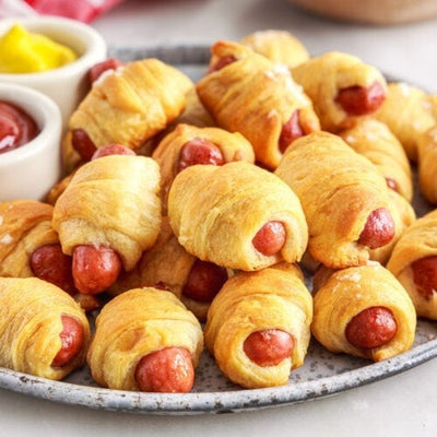 Puff Pastry Wrapped Cocktail Beef Franks